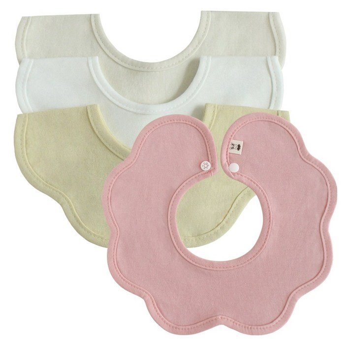 바니블라썸 여름용 롤링 턱받이 4종 세트