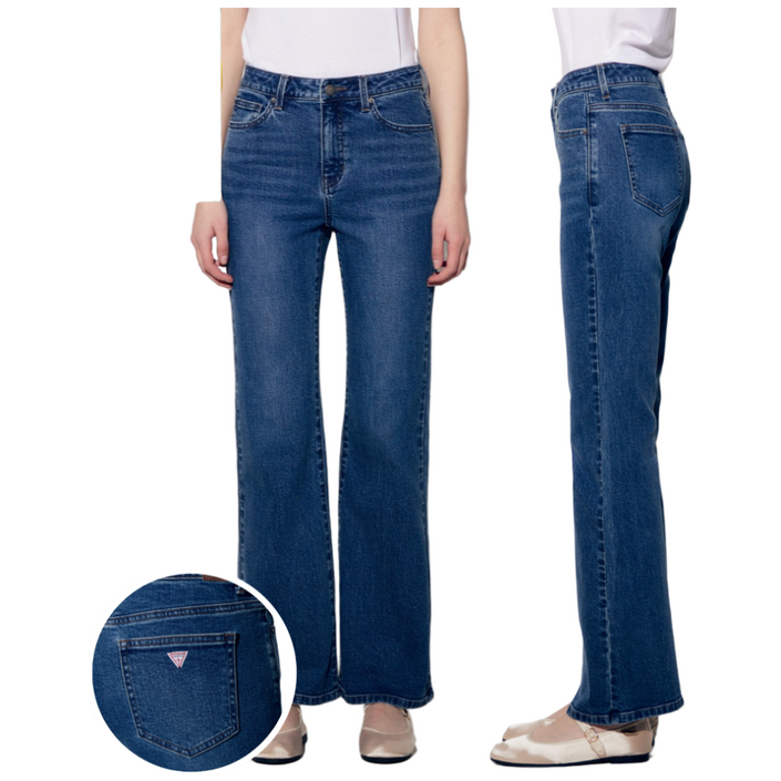 백화점 정품 / 25년 신상 게스 여성 D톤 플레어 부츠컷 데님 청바지