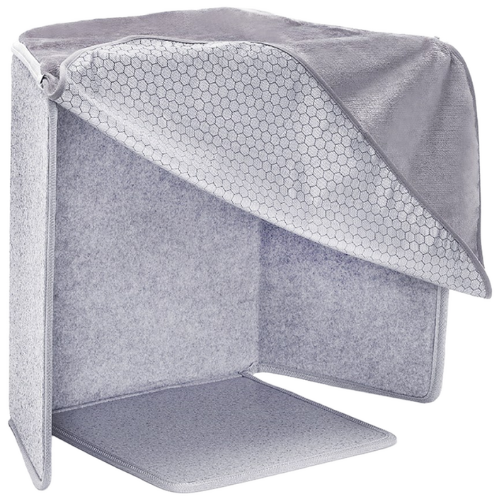 히팅패드 파티션 4면 무릎담요 전기 히터 난로 사무실 발난로 온열기 LUNIS, 4면 발열  라이트 그레이