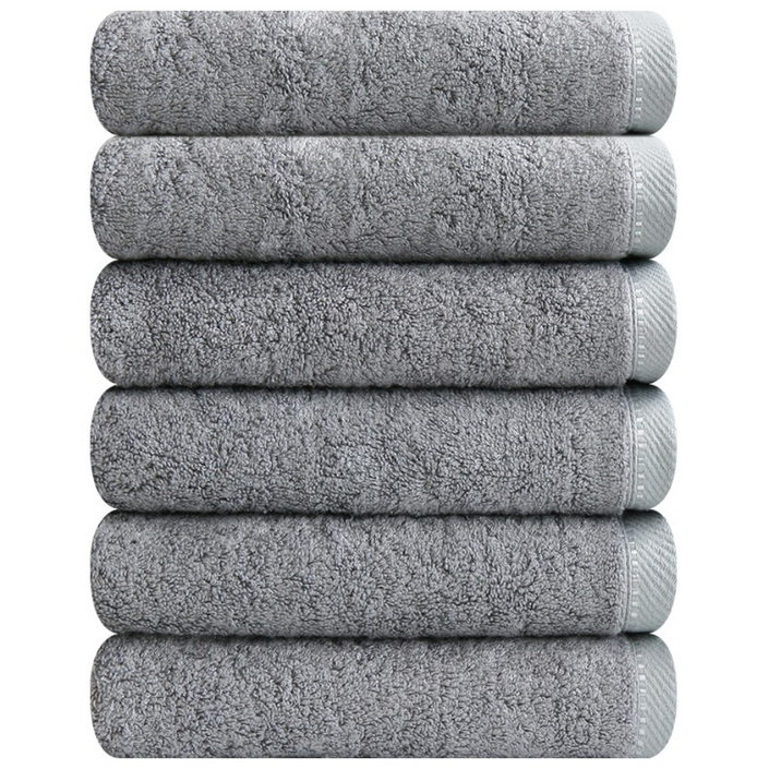 송월타월 솔리드뱀부 200g 고중량 호텔수건 5매, 연회색