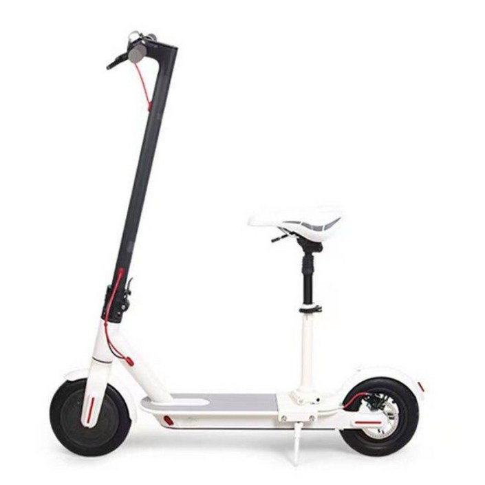 라이더블 13kg 가볍고 작은 성인용 전동킥보드 강력한 48V 350W 가성비좋은 접이식 전동스쿠터 리튬배터리, 1개, 퓨어화이트, 좌석있음-8Ah(최대45km주행), 1개