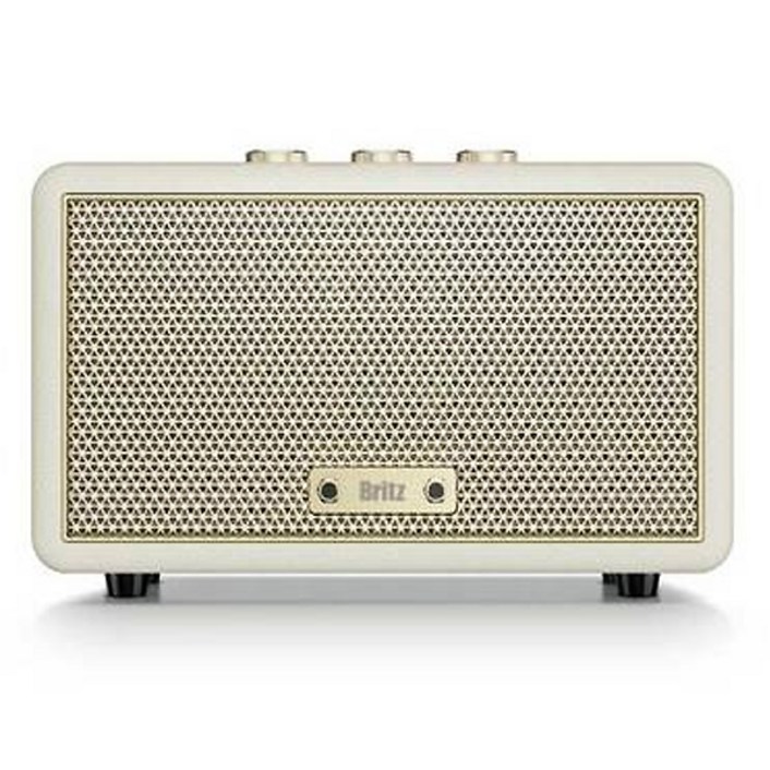 브리츠 레트로 블루투스 스피커 + 리모컨 세트 BZ-JB9700, BZ-JB9700, 화이트