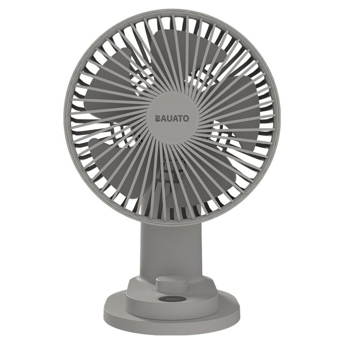 바우아토 무선 저소음 자동 회전 소형 집게 틈새 탁상용 선풍기, DB0501, 그레이
