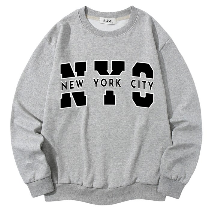 일루소 남녀공용 소프트 특양면 NYC뉴욕시티 맨투맨