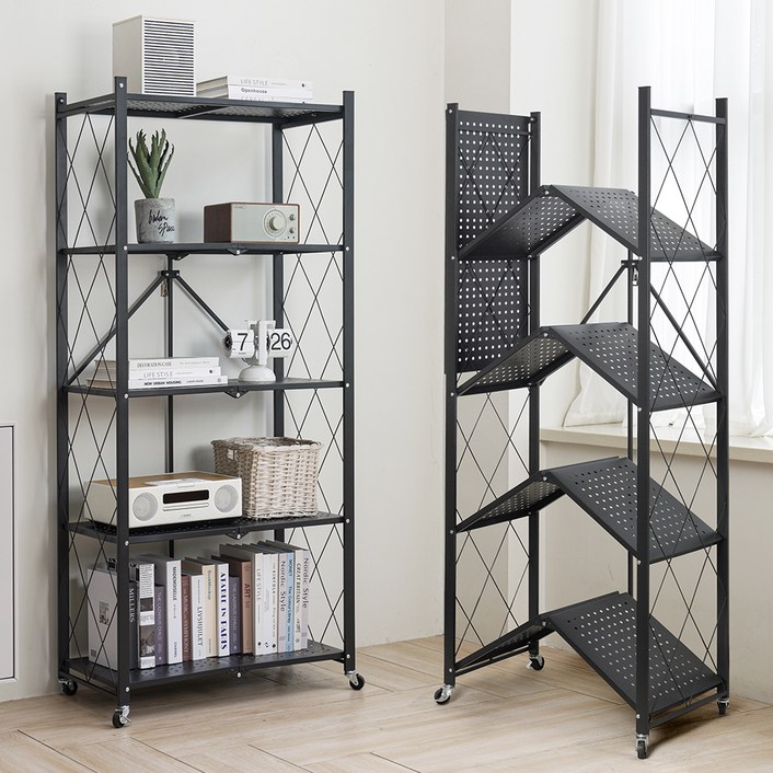 코멧 원터치 접이식 다용도 이동식 선반