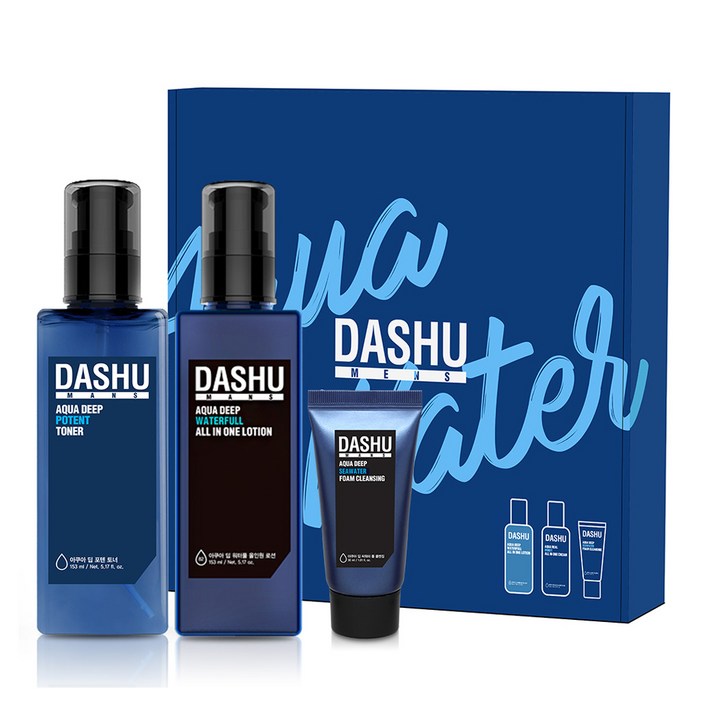 다슈 맨즈 아쿠아 스킨케어 기초 포텐 토너 153ml 올인원 로션 153ml 폼클렌징 30ml, 1세트 다슈 맨즈 아쿠아 스킨케어 기초 포텐 토너 153ml 올인원 로션 153ml 폼클렌징 30ml, 1세트