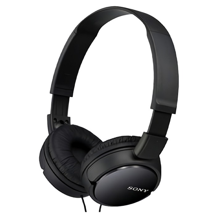 소니 스테레오 헤드폰, MDR-ZX110AP, 블랙, 3.5mm단자