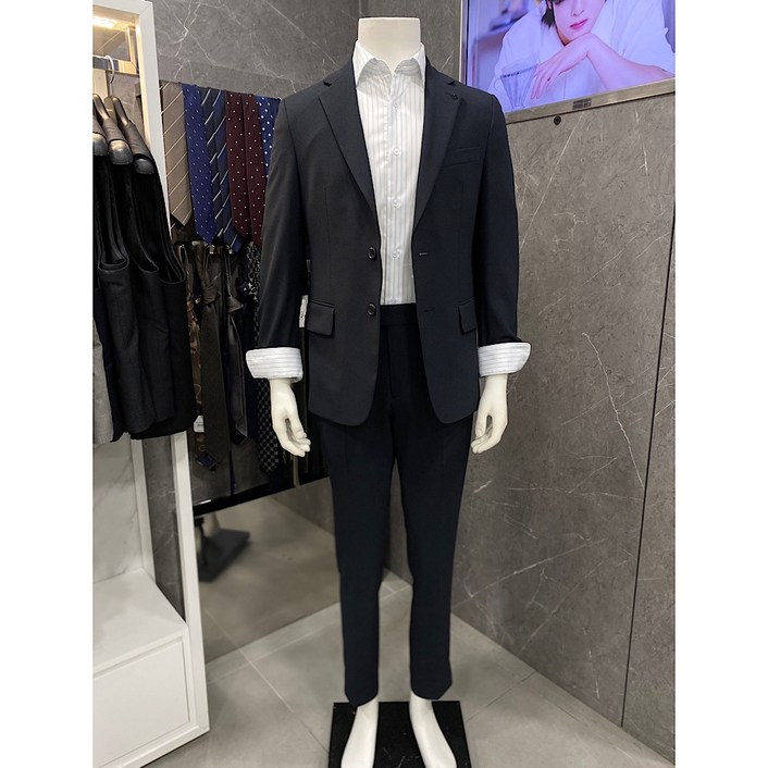 리버클래시 25SS 네이비 슬림핏 스판 싱글 셋업 LLS26506 LLS27506