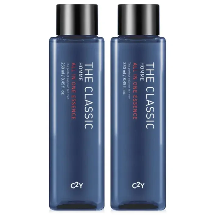 C2Y 더 클래식 옴므 올인원 에센스 로션 250ml 2개 남성화장품 스킨 미백 주름개선