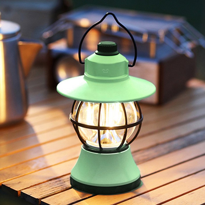 소소147 빈티지 감성 LED 캠핑랜턴 조명 무드등 캠핑조명 민트