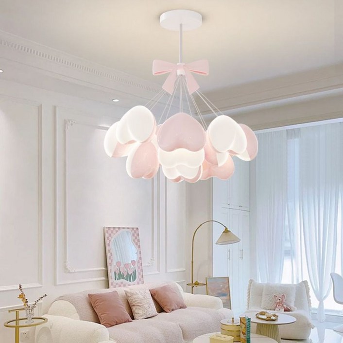 인테리어등 리본 카페 러블리 침실등 아이방, 활풍 핑크 70cm