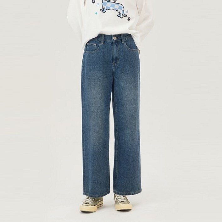 [백화점 정품] 베네통 부클 와펜 쉐브론 데님 팬츠_BADP10511IN