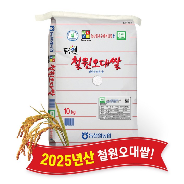 [당일도정] [동철원농협 운영] 2025년산 두루웰 철원오대