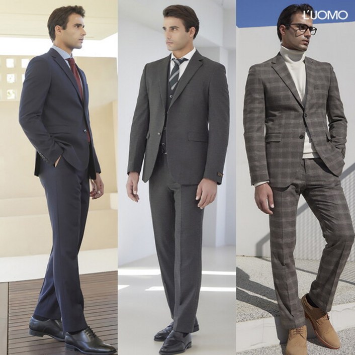 [워모(LUOMO)] [정가: 109,000/특가] 워모 프리미엄 울 캐시미어 스트레치 수트 SET 3종 택1