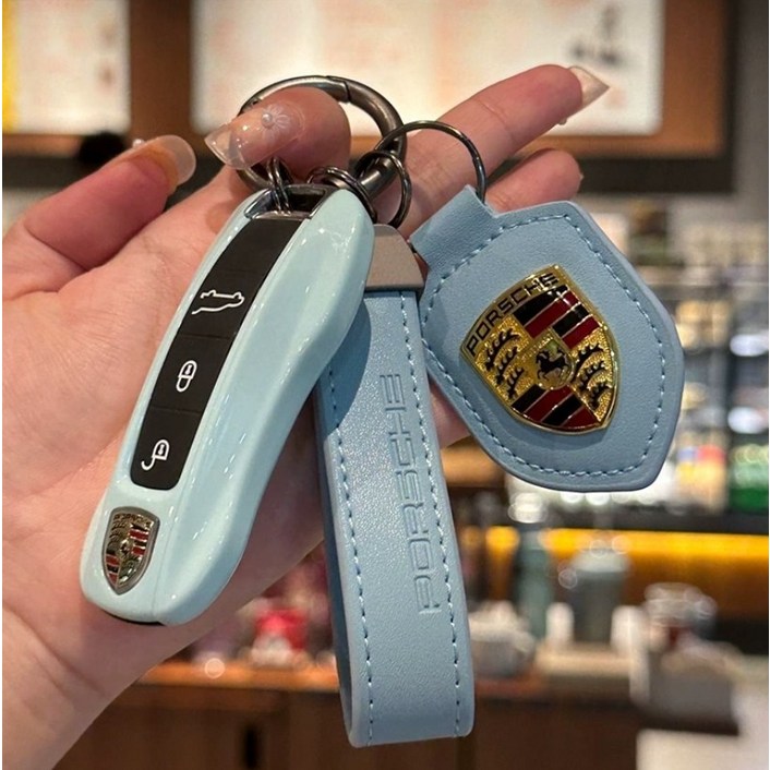 포르쉐 호환 키링 가죽 abs 고급 키케이스 911 718 마칸 카이엔 파나메라 키홀더