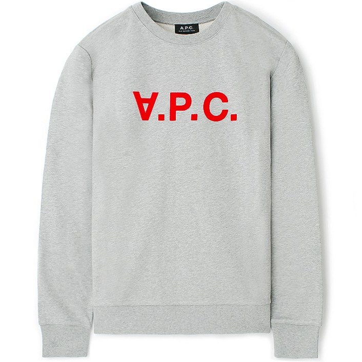 22FW 아페쎄 VPC로고맨투맨 멜란지그레이 COECQ H27749 PLA