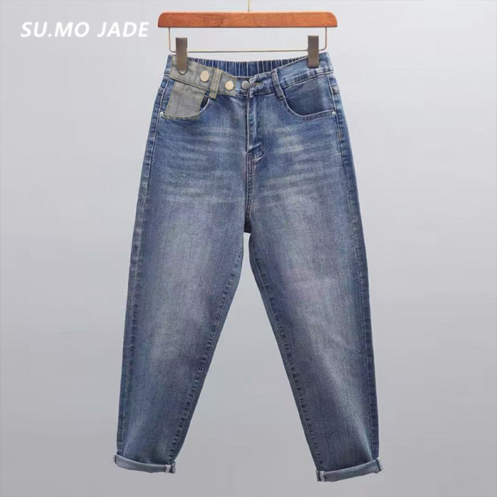 SU.MO JADE 배기청바지  9부 편한 데님 팬츠