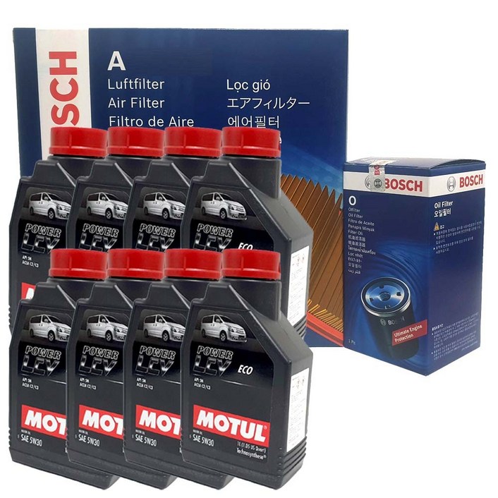 보쉬 QM6 1.7 dCi 디젤 엔진오일 교환 셋트 필터 + 모튤 P7125+A3042+5W30 LCV 8L, 1세트, 필터+오일/P7125+A3042+5W30 LCV 8L