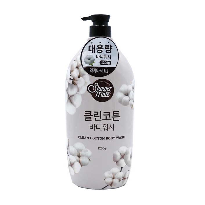샤워메이트 클린코튼 바디워시 1200g, 1.2kg, 1개