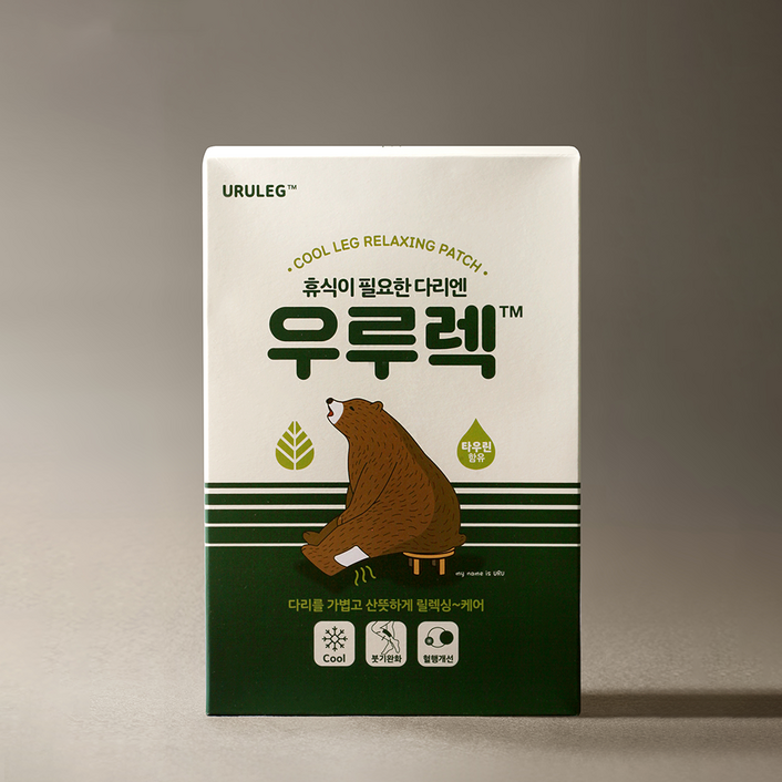 [더유핏] 쿨레그 릴렉싱 레그패치 붓기완화 종아리패치 우루렉 60매+그물망6개, 180개, 3세트