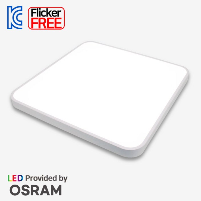 LED 방등 하이엔 오스람칩 사각 방등 60W 플리커프리 안방등 거실등 전등 특가, 주광색 10개