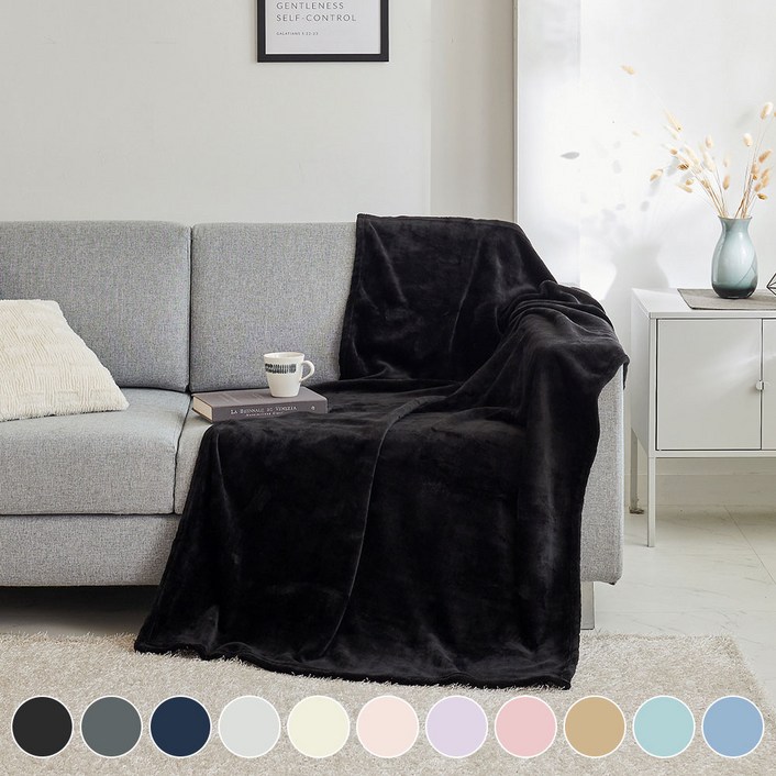 데시뉴 에센스 솔리드 양면 극세사 담요 블랭킷