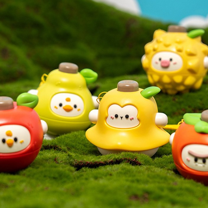 귀여운장난감 과일모양 돌아가는팽이 실내놀이, 과일팽이배10개