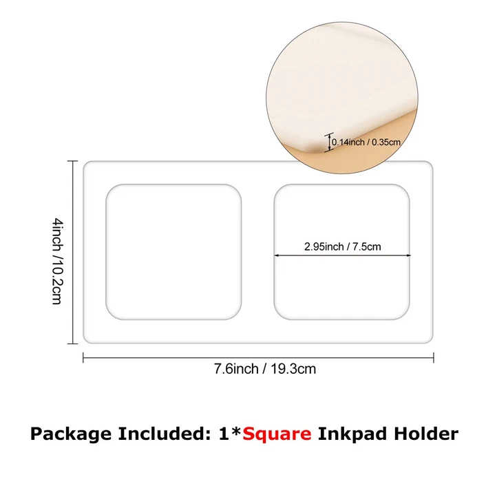 미끄럼 방지 실리콘 잉크 패드 홀더 사각형 미니 전달 블렌딩 프로젝트 2023 뜨거운 상태 유지