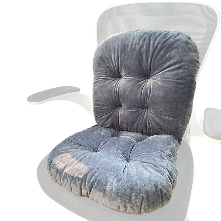모더린 풀커버 푹신한 등받이 의자 방석 43cm, 3.그레이