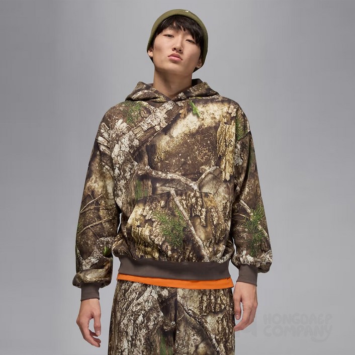 나이키 기모 조던 점프맨 리얼트리 카모 밀리터리 후드티셔츠