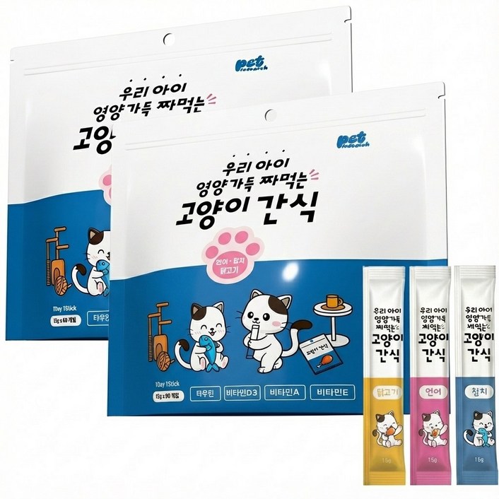 펫리서치 짜먹는 고양이 간식 츄
