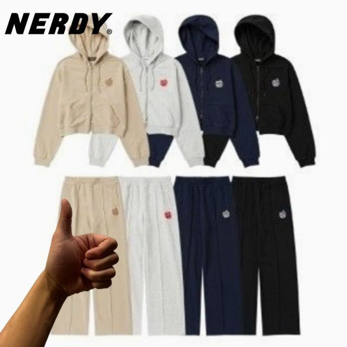널디 우먼스 수플레 크롭 후디집업 세트 상하의세트 여자후드 여성후드 로고후드 투웨이 트레이닝세트 운동복 캐쥬얼 데일리