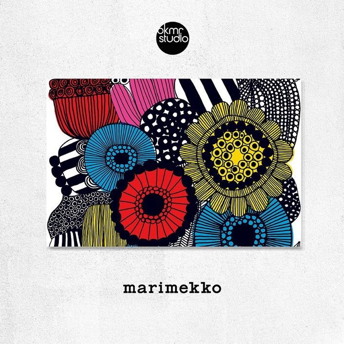 마리메꼬 도시정원 꽃그림 멀티컬러 대형 패브릭액자, 멀티컬러