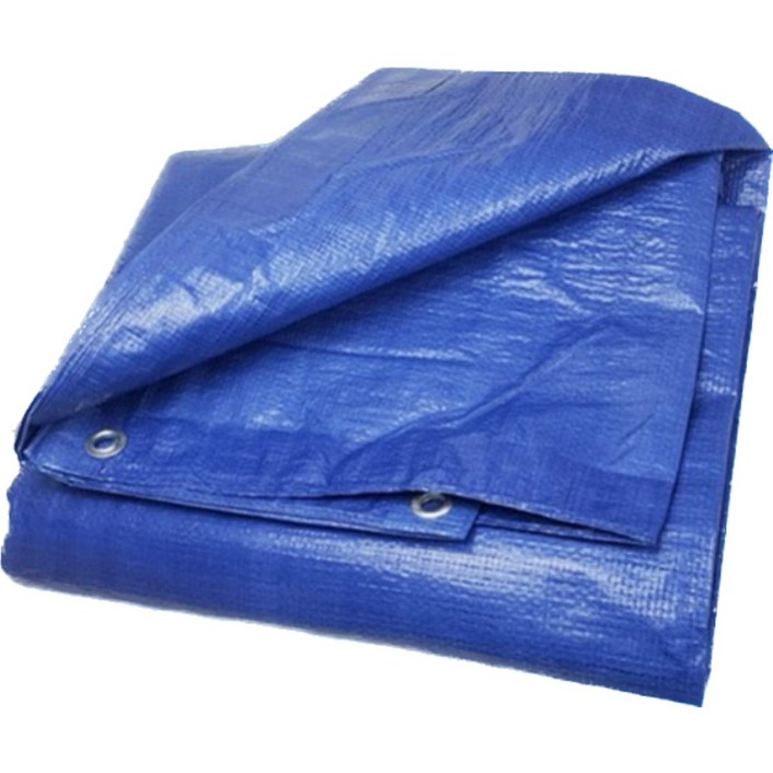 한국조달산업 PVC 타포린 바람 막이 방수 천막 옥상 천막천 천막사 캠핑, 청색, 1개