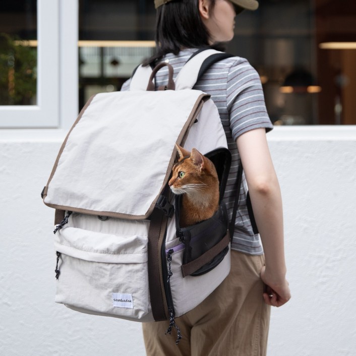 솜바닥 Go Freely 펫백팩, 1개, 그레이