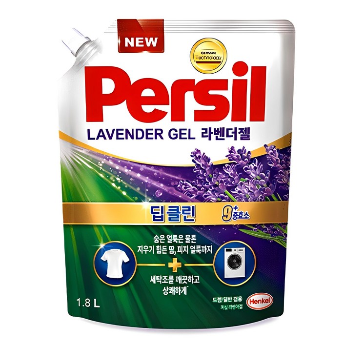 퍼실 라벤더젤 딥클린 드럼일반 겸용 액상세제 리필