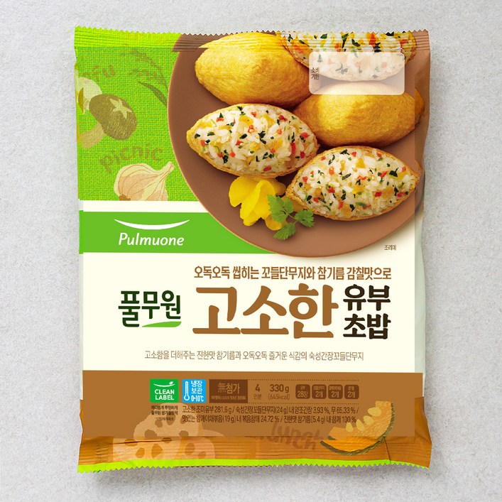 풀무원 고소한 유부초밥 4인분, 330g, 1개