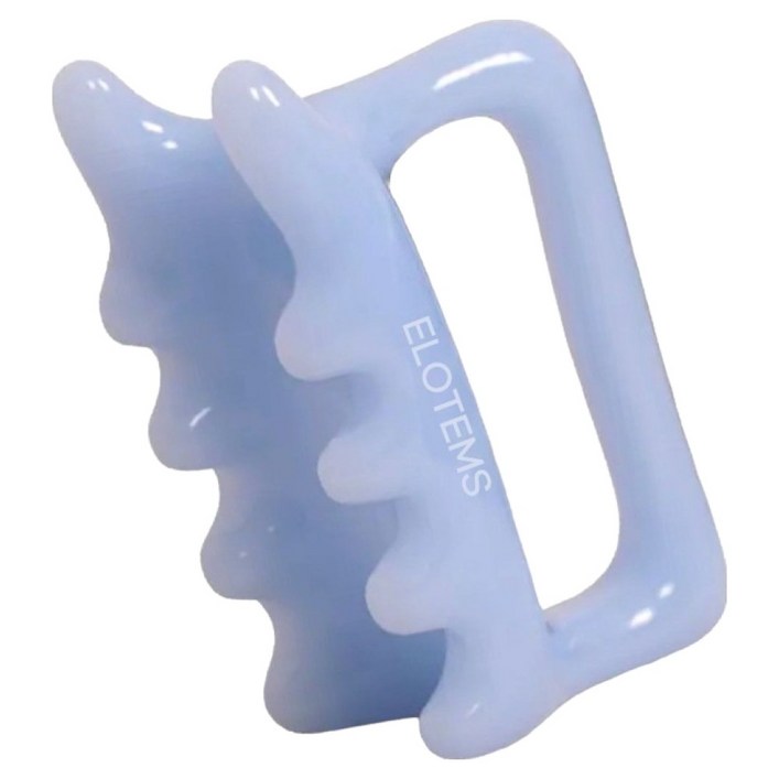 엘로템즈 두피 지압 바디 마사지 괄사, 1개, 블루