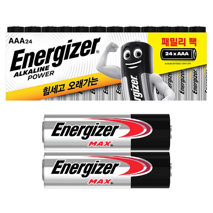 에너자이저 알카라인 건전지 패밀리팩 AAA 24개  맥스 AA 2개, 26개입, 1개