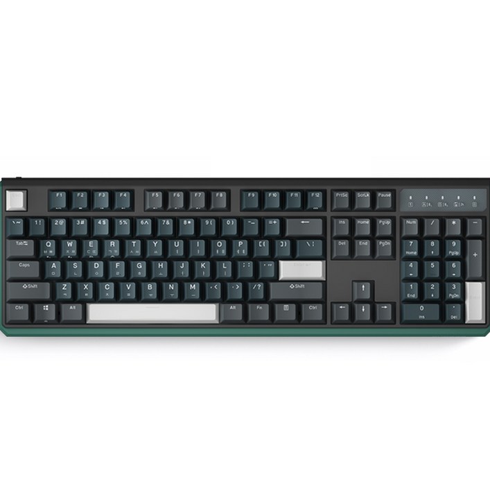 드루갓 블루투스 유무선겸용 일반형 핫스왑 키보드, 다크그린갈축, K610W, 갈축