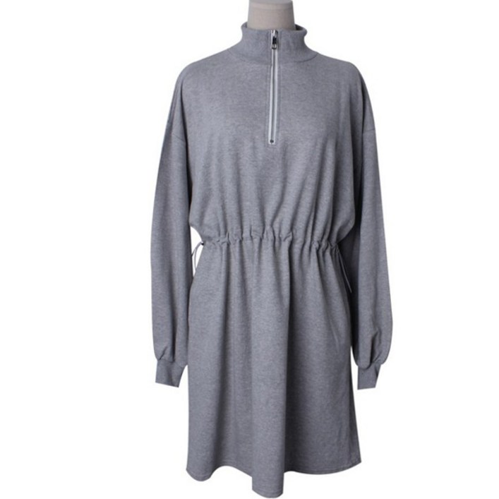 시크블랙 로미핀 반집업 허리 스토퍼 미디 쮸리 원피스 cpops9357k37