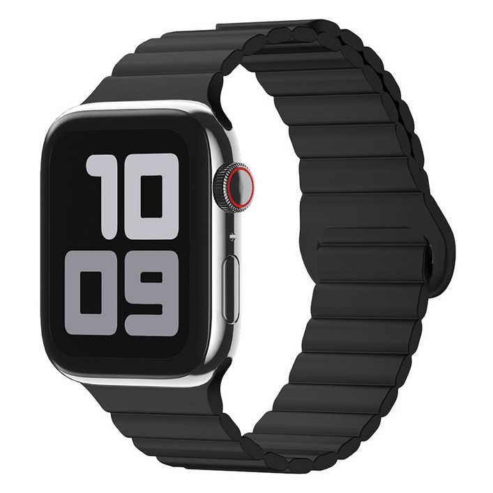 SKY 팔레트 스마트워치 마그네틱 실리콘 스트랩, 저스트 블랙, 1개