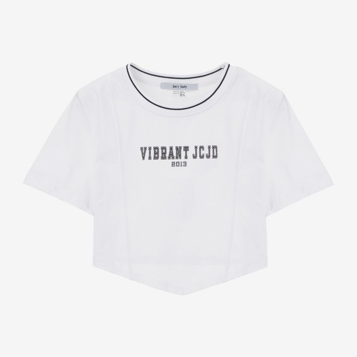 쥬시쥬디 여성용 J포인트 립브이컷 티셔츠 JYTS321H