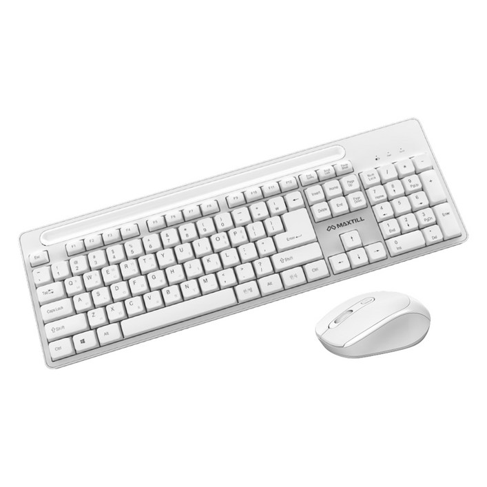 맥스틸 저소음 무선 키보드 마우스 세트, GMMK900, 화이트, 일반형