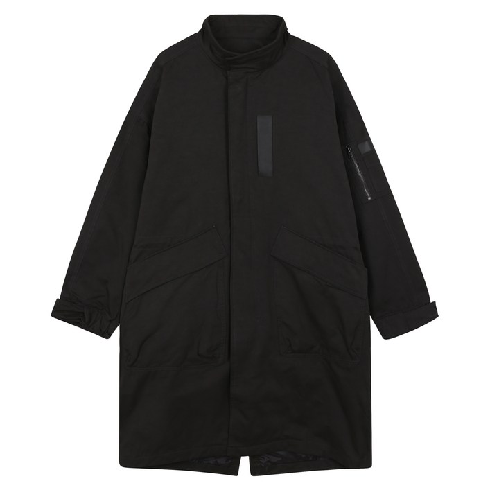 버커루 남성용 하이넥 롱기장 야상점퍼 B235JP410P