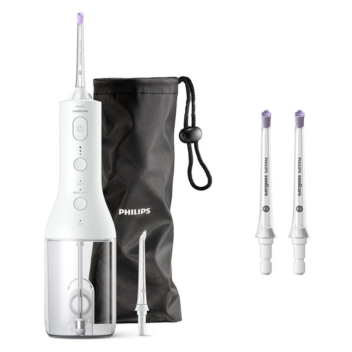 필립스 소닉케어 무선 파워플로서 3000 구강세정기 + 노즐 3p 세트