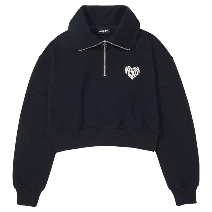 널디 여성용 수플레 크롭 스웻셔츠