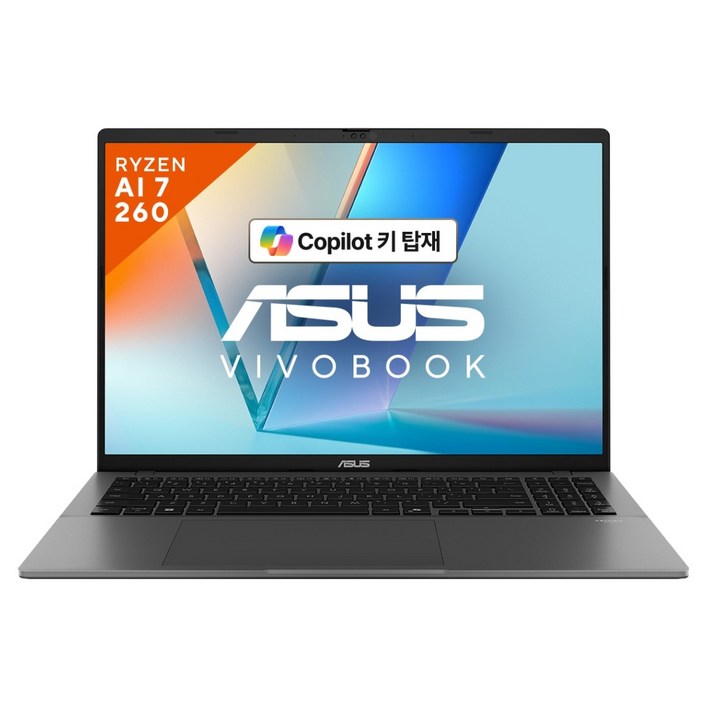 에이수스 2025 비보북 S 16 라이젠7, 매트 그레이, 16GB, 512GB, Free DOS, M3607HA-RP024