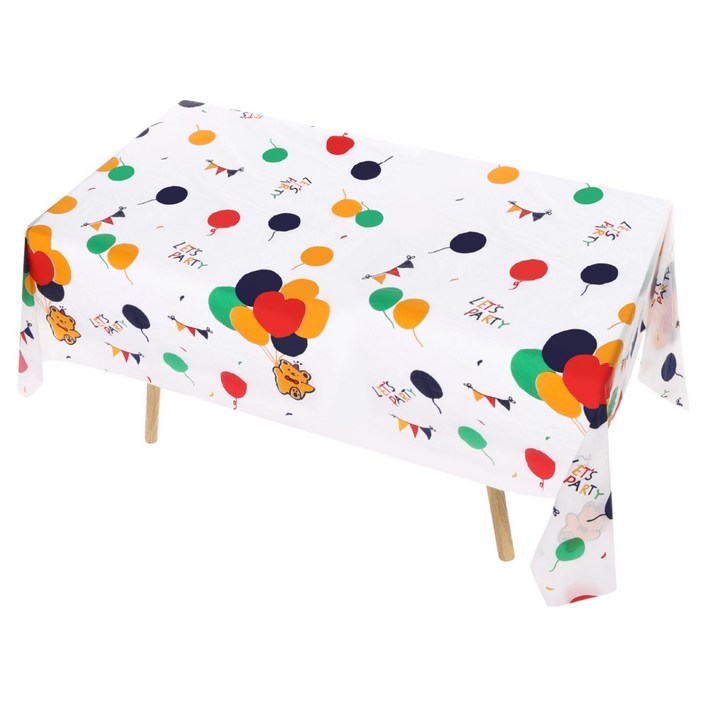 아싸레 생일파티 일회용 테이블 식탁보 곰돌이, 1개입, 1개