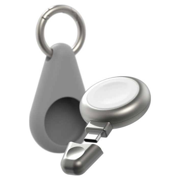 아트뮤 애플 MFi 인증 USB C타입 휴대용 마그네틱 고속충전기 AC210, 그레이, 1개